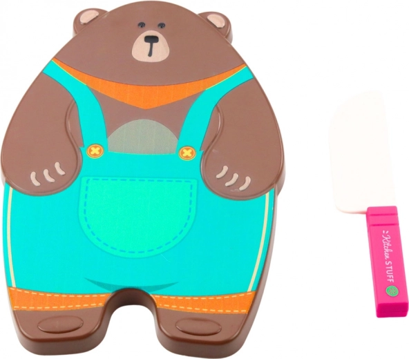 Preslatka daska u obliku medvjedića i dječji nožić