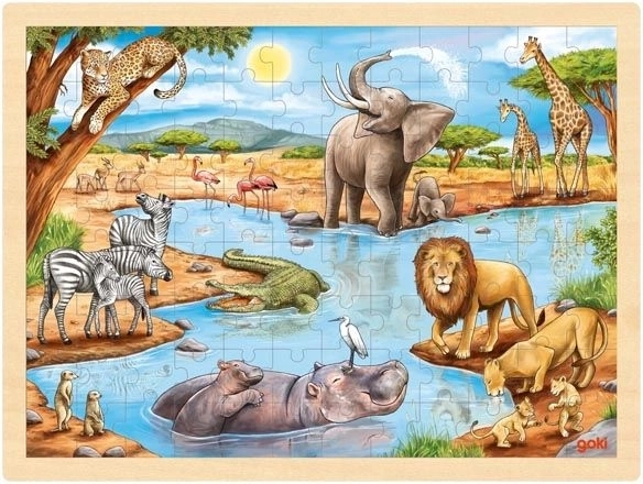 Drvene puzzle Afrička savana 96 dijelova Goki