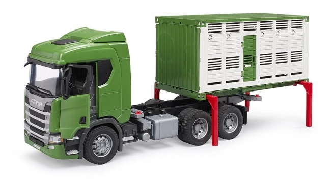 Bruder Transporter za životinje Scania s figurom krave