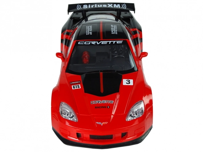 Sportski natjecateljski RC auto 1:18 Corvette C6.R crveni 2.4G s osvjetljenjem