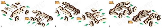 Drveni 3D puzzle mini set sportskih automobila