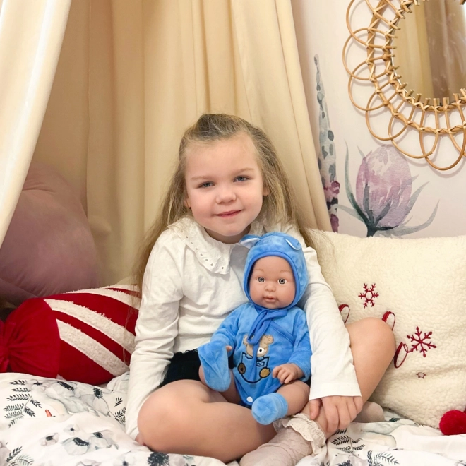 Woopie kraljevska lutka beba u odijelu medvjedića 46 cm