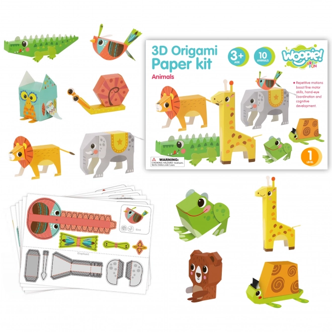 Woopie art&fun kreativni set origami 3D životinjice