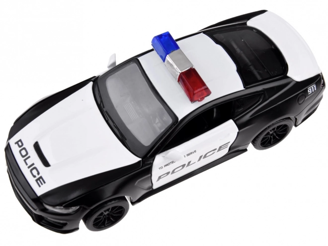 Metalni policijski auto Ford Shelby GT350 u mjerilu 1:32 s efektima svjetlosnih signala