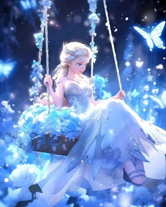 Dijamantno slikanje Elsa na ljuljački