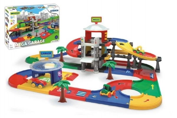 Mega garaža 3 kata plast 7,4m + 3 auta u kutiji 79x53x14cm Wader