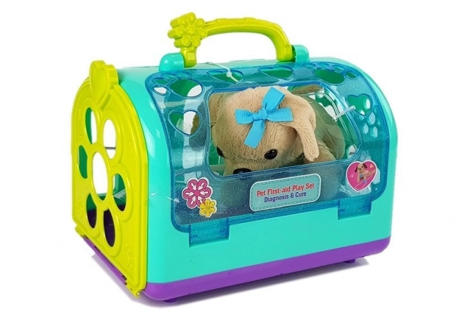 Veterinarski set sa psom i transporterom