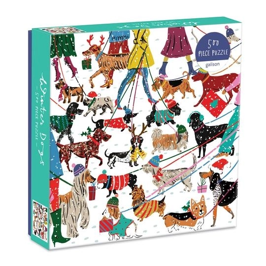 Galison puzzle zimski psići 500 dijelova