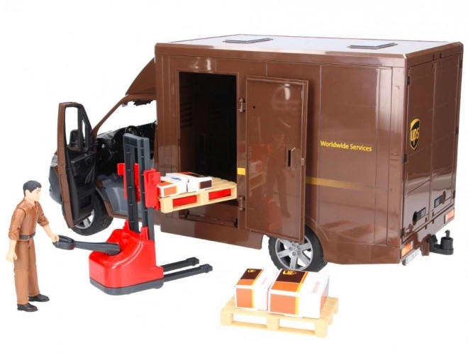 Dostavno vozilo UPS Bruder MB Sprinter s figurom i opremom