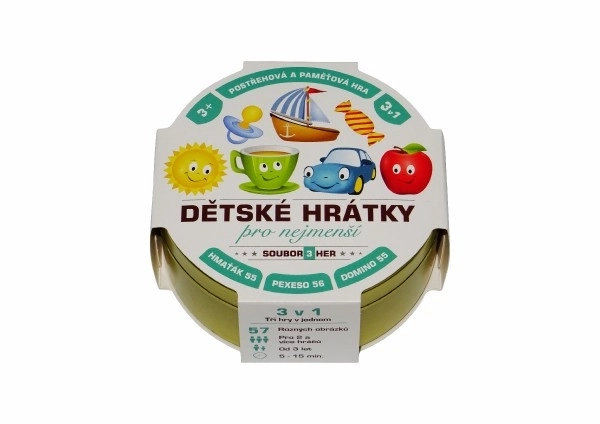 Dječje igre za najmlađe 3u1 društvena igra u limenoj kutiji