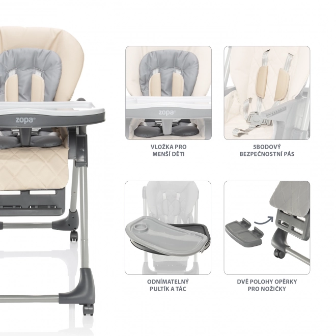 Dječja stoličica Monti 2, Diamond Grey