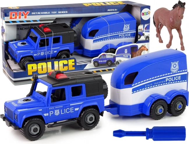 Policijski terenac s prikolicom za konje DIY