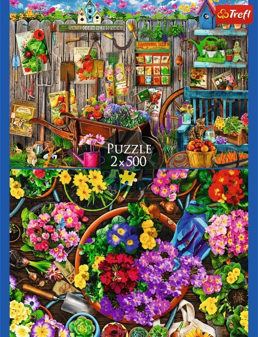 TREFL puzzle Vrtlarenje dvostruko pakiranje 500 dijelova
