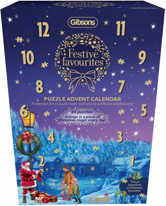 Gibsons adventski kalendar slagalica Blagdanski favoriti za 24 dana