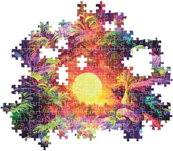 Blještav motiv džungle pri svitanju