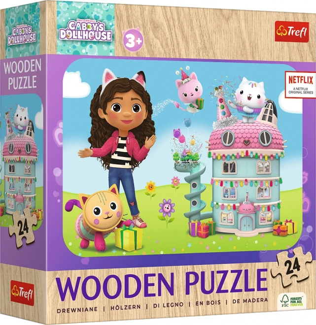 Drvene puzzle Vesela Gabby i prijatelji 24 dijelova