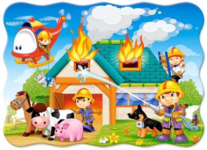Puzzle Vatrogasna postaja u akciji 30 komada
