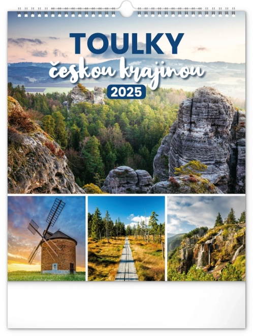 NOTIQUE Zidni kalendar Šetnje kroz češki krajolik 2025, 30 x 34 cm