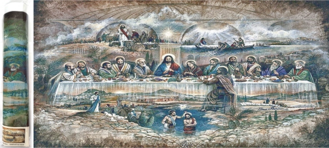 Dijamantno slikanje Posljednja večera 80 × 40 cm