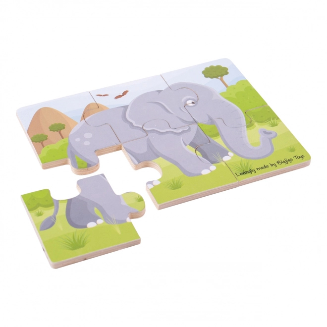 Bigjigs Toys Puzzle 3v1 safari životinje