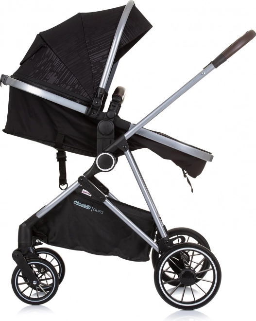 CHIPOLINO Kolica kombinirana Aura 2u1 Obsidian,Srebro