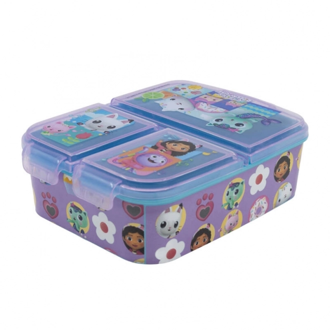 Kutija za ručak za djecu STOR 21220 3 pretinca Gabby's Dollhouse (ljubičasta)