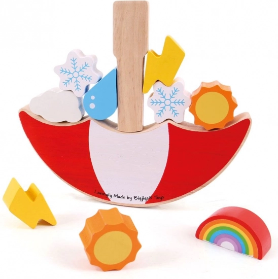 Drvena balansna igra Vrijeme BIGJIGS TOYS