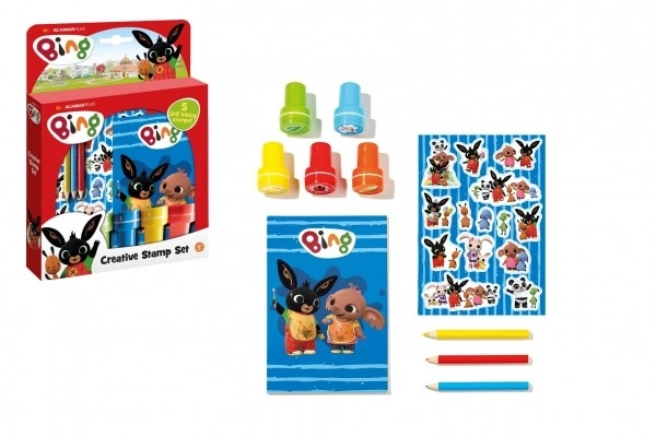 Set pečata i naljepnica Bing Bunny u kutiji 18x25x3,5cm