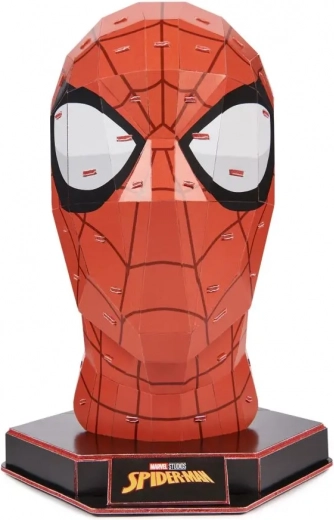 3D papirnati model glave SPIDER-MAN na postolju – 4D Build bez ljepila