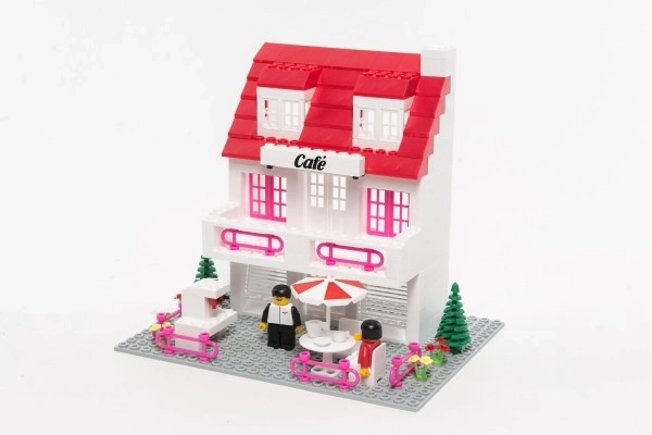 Građevinski set Cheva 18, Slastičarna plastika 215 kom u kanti 17x22x17cm