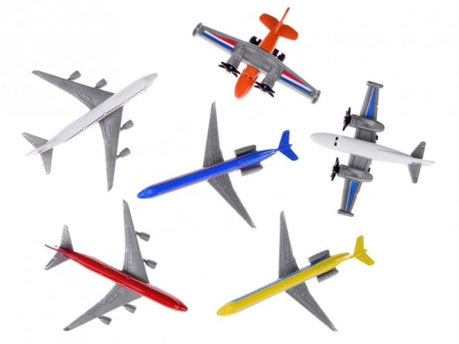 Set metalnih privatnih aviona 6 komada