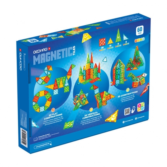 Geomag Gems 60 magnetskih pločica