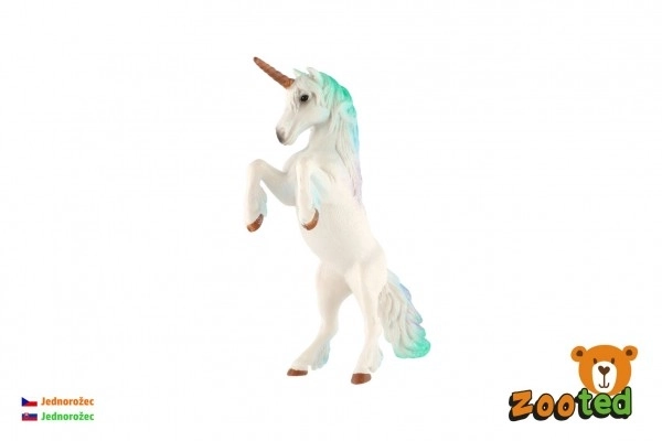 Jednorog bijelo-plavi zooted plast 18cm u vrećici