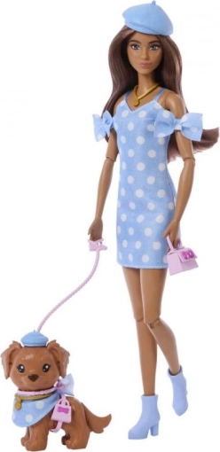 Barbie dvostruki kostim – točkasta lutka sa psićem i dodacima