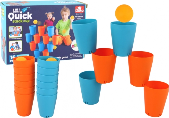 Senzorička igra kreativni set za slaganje s čašicama 3u1