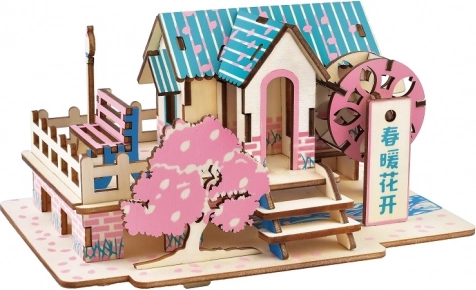 Woodcraft drvene 3D puzzle Proljetna kuća