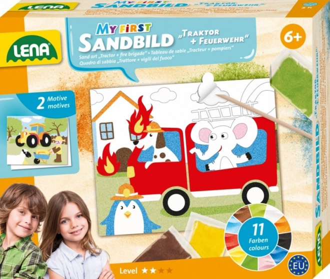 lena slike od pijeska – prijevozna sredstva – kreativni set za djecu