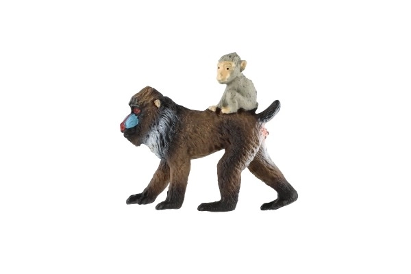 Mandril ženke s mladunčetom zooted plastika 6cm u vrećici