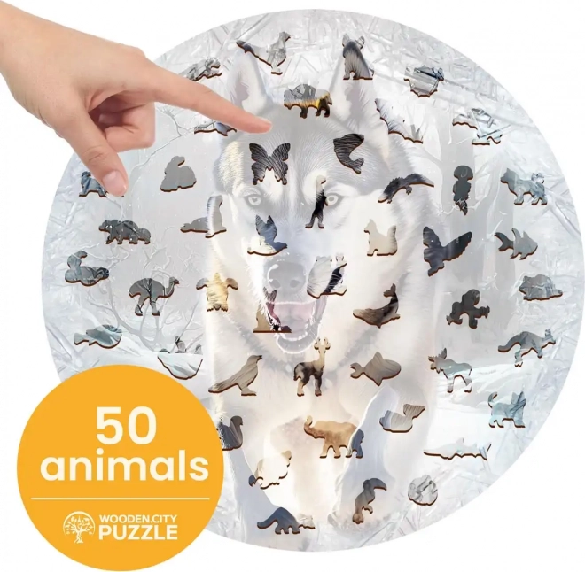 WOODEN CITY Drvene puzzle Trčeći vuk 505 dijelova EKO