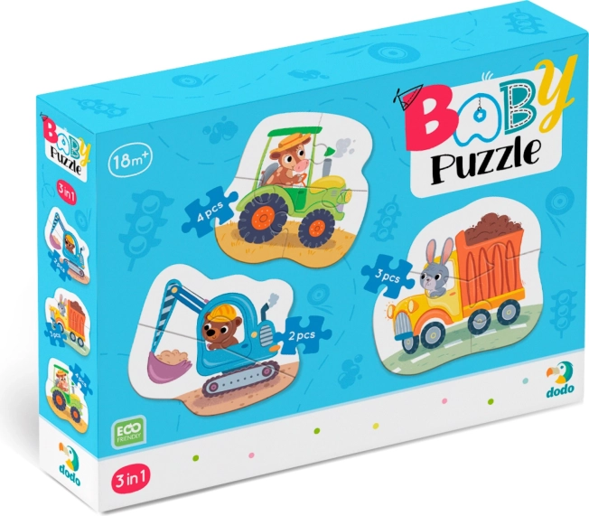 Dodo dječje puzzle prijevoz 3u1 (2, 3, 4 dijela)