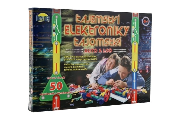 Tajna elektronike - Auto, brod 50 eksperimenata na baterije u kutiji 46,5x33,5x4cm od 6 godina