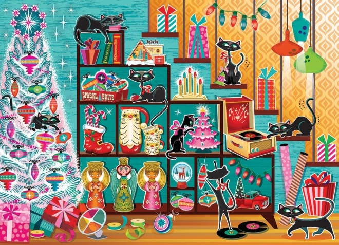 Puzzle Božićne mačke 1000 komada