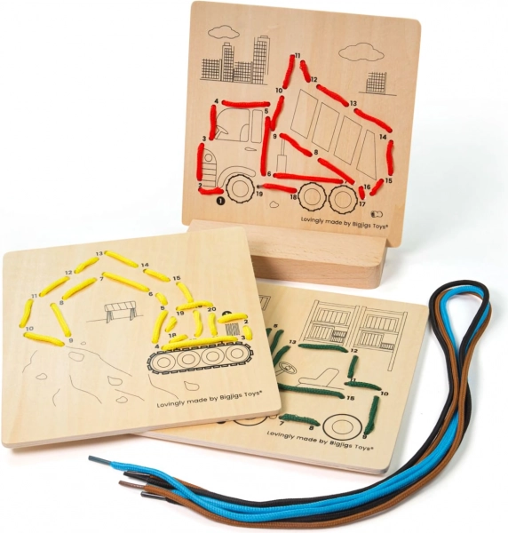 Provlaka prema brojevima – građevinski strojevi BIGJIGS TOYS