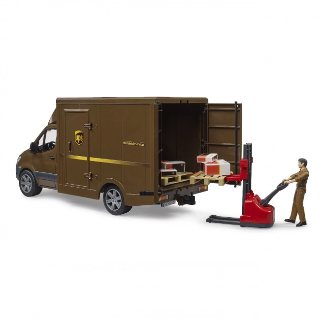 Dostavno vozilo UPS Bruder MB Sprinter s figurom i opremom