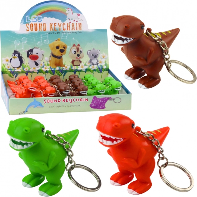Privjesak za ključeve dinosaurus s LED svjetlom i zvukom