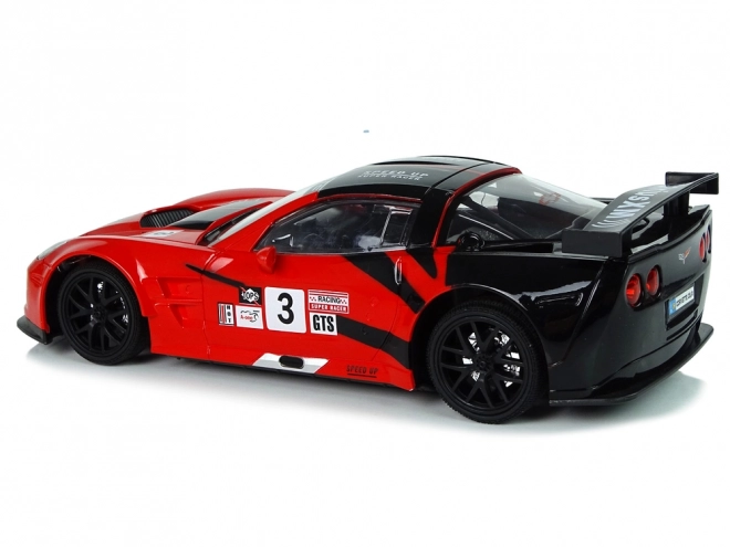 Sportski natjecateljski RC auto 1:18 Corvette C6.R crveni 2.4G s osvjetljenjem
