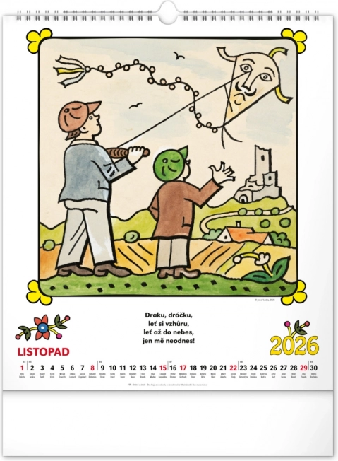 Zidni kalendar Josef Lada - Izreke 2026