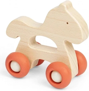 Bigjigs Toys Drvena životinjica na kotačićima
