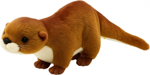 Mazeljska plišana vidra smeđe-bijela 50 cm