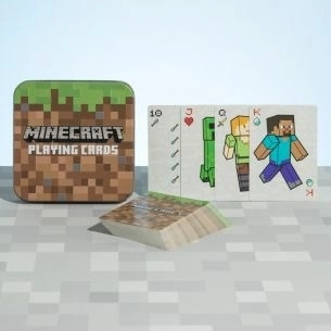 Igranje karte s motivom Minecrafta u limenoj kutiji